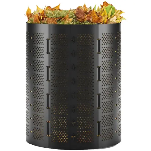 Compostbak, 180 liter, van HDPE, zwart - Bradas