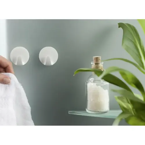 Zelfklevende haak SMALL, rond, wit - Tesa