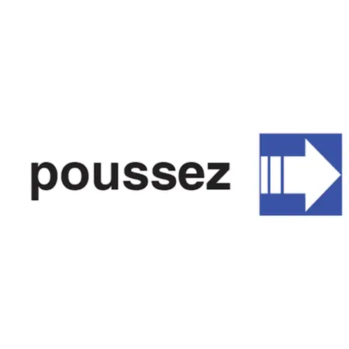 Signaleringbord 'duwen', (L)170 x (H)47 mm - Pavo