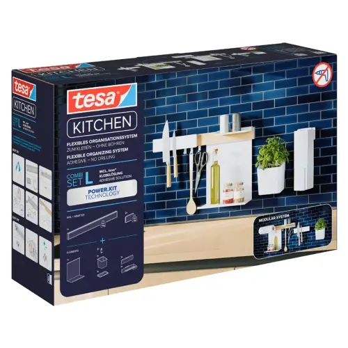 Combi-kit L, 8-delig, wit - Tesa