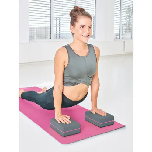 Yoga blok, 200 g, grijs/roze - Schildkröt