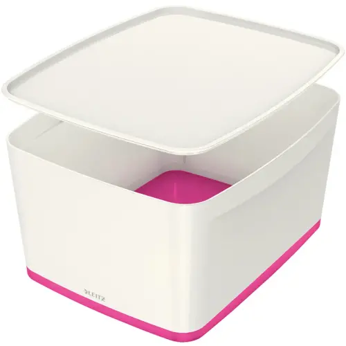 Opbergdoos My Box, 18 liter, wit / grijs - Leitz