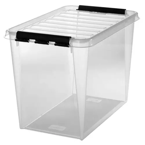 Opbergdoos CLASSIC 66 L - zwarte clips - Smartstore