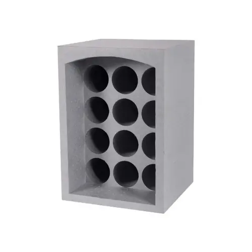 Flessenhouder, voor 24 flessen, polystyreen, grijs - Eda Fontaine