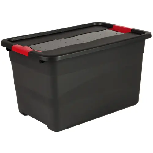 Opbergdoos 'eckhart', 52 L, grafiet/rood - Keeeper 