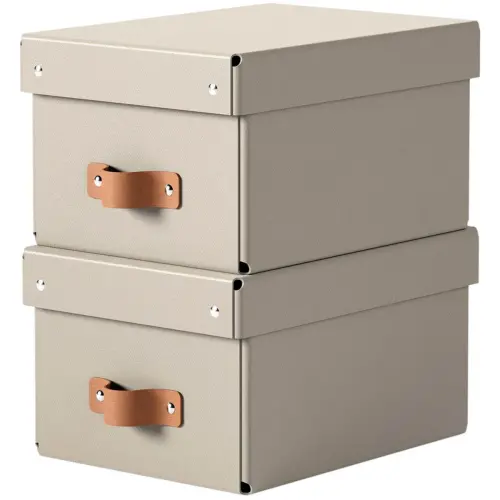 Opbergdoos Puro, karton, 7 L, set van 2, zwart - Leitz
