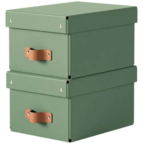 Opbergdoos Puro, karton, 7 L, set van 2, zwart - Leitz