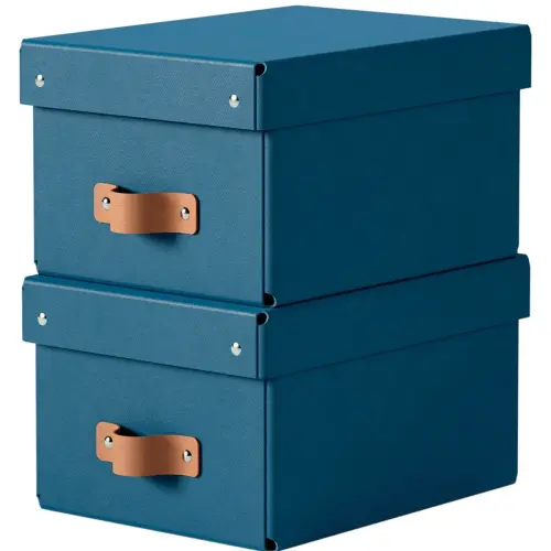 Opbergdoos Puro, karton, 7 L, set van 2, zwart - Leitz
