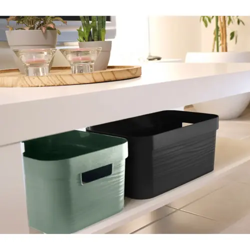 Opbergdoos STONE, 12 liter, PP, wit - Eda Fontaine 