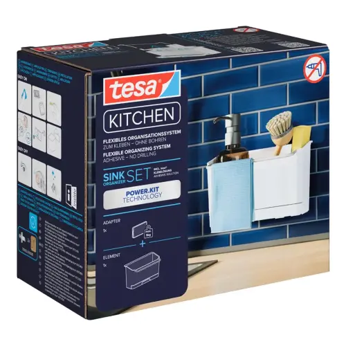Opbergruimte voor gootsteen, wit - Tesa