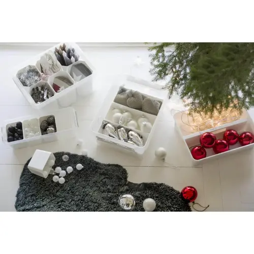 Opbergdoos CLASSIC 14 L + inzetstukken, zwart - Smartstore 