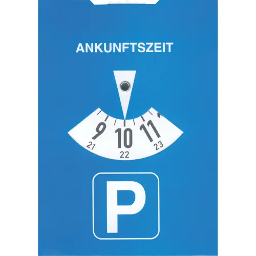 Parkeerschijf, van karton, blauw - Rnk Verlag 