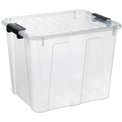 Opbergdoos HOME BOX, 40 L, transparant - Plast Team 