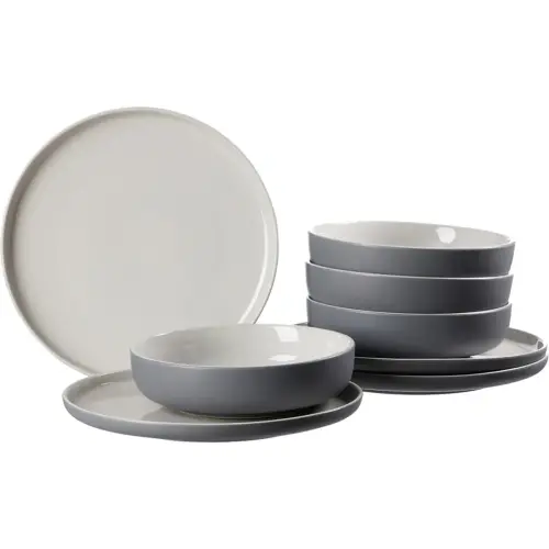 JASPER servies, 8-delig, grijs - Ritzenhoff & Breker