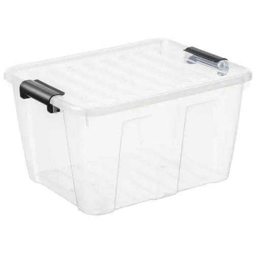 Opbergdoos HOME BOX, 30 L, transparant - Plast Team