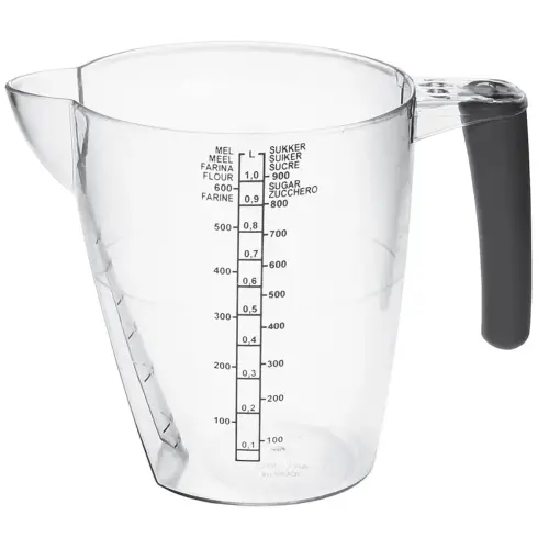 Maatkan, 1 liter, transparant - Plast Team 