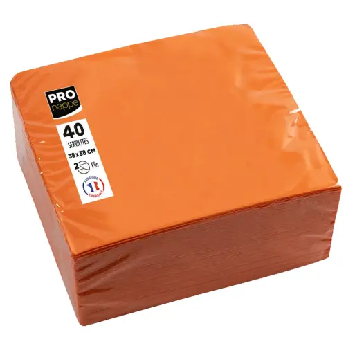 Wegwerp tafellaken, 380 x 380 mm, oranje - Pronappe
