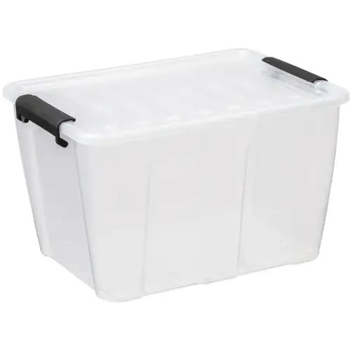 Opbergdoos HOME BOX, 15 L, transparant - Plast Team 