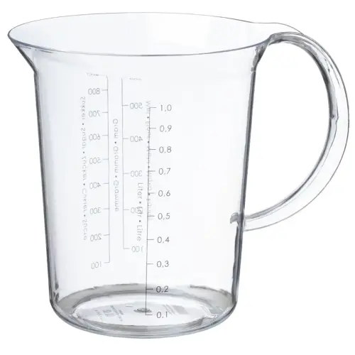 Meetkan 'Palermo', 0,5 liter, transparant - Plast Team