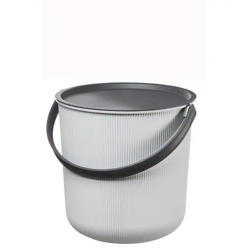 Opbergemmer AKITA, 53 liter, wolkengrijs - Plast Team