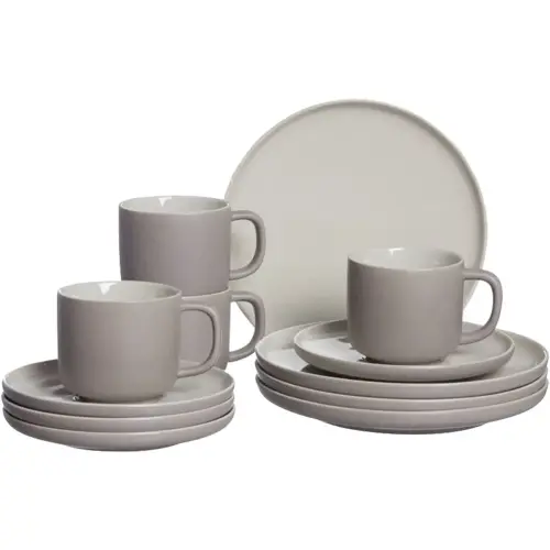 Koffieservies JASPER, 12-delig, taupe - Ritzenhoff & Breker