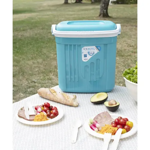 ICEBERG koelbox, 20 liter, lichtblauw/wit - Eda Fontaine