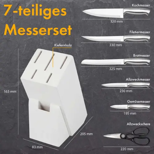 Mesblok C-MBS 4018, 7-delig, wit - Classbach