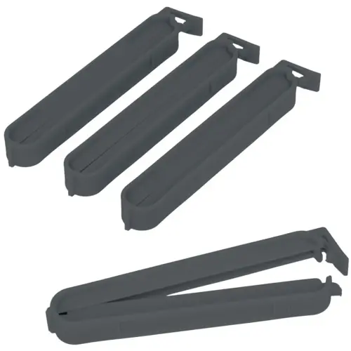 4 Sluitclips voor zakjes, lang - Metaltex