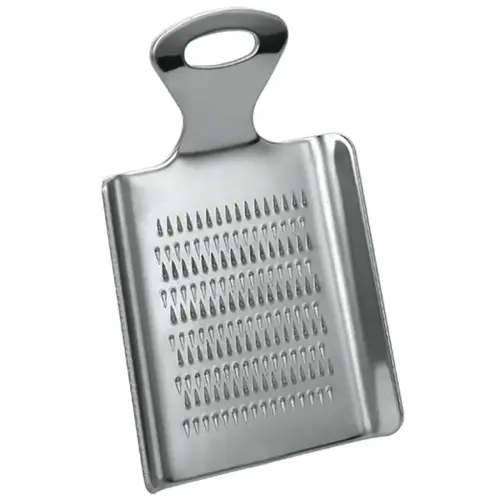 Rasp voor gember/knoflook, roestvrij staal, zilver - Metaltex