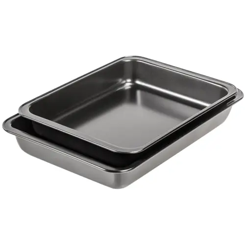 Set ovenschalen, koolstofstaal, zwart - Gastromax 