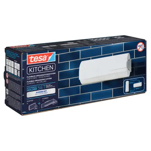 Keukenrolhouder, wit - Tesa