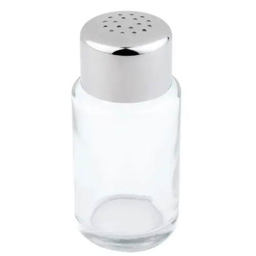 Zout- en peperstrooier, glas/roestvrij staal, 18 gaten - APS 