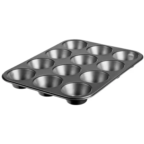 Muffinvorm, koolstofstaal, 12 muffins - Gastromax