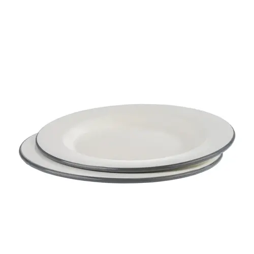 2 geëmailleerde borden, diameter 260 mm - APS