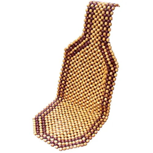 Autostoelhoes van houten kralen - Beige - IWH 