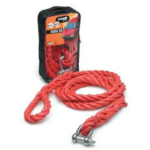 IWH Jumbo sleepkabel, 4.000 kg, met shackle, rood
