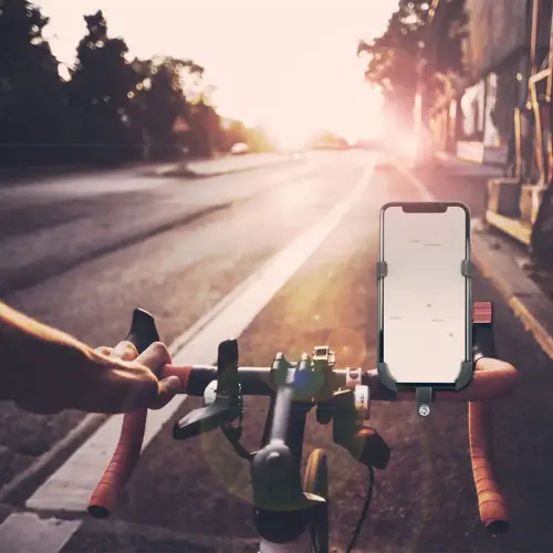 LogiLink Smartphonehouder voor fiets, recht, zwart/rood