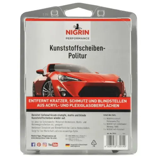 Polijstset met kunststof schijven - 3 stuks - Nigrin