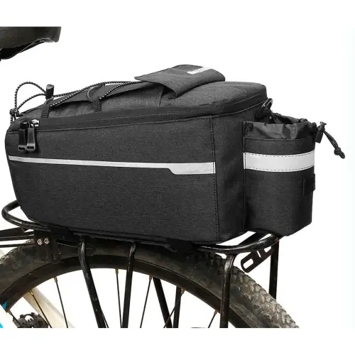 IWH Ge&iuml;soleerde tas voor fietsendrager, zwart 