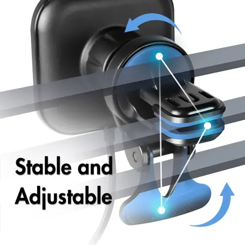 LogiLink Magnetische smartphonehouder voor in de auto, zwart