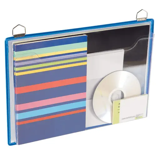 djois door tarifold Brochurehouder, A4 liggend, blauw