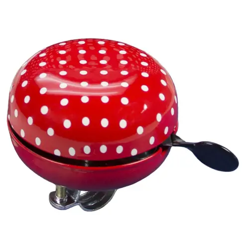 Fietsbel voor stuur Maxi - Rood/wit - Fischer