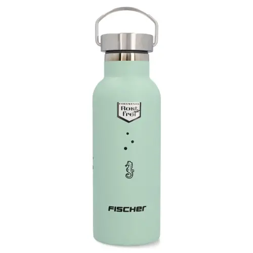 FISCHER Drinkfles voor vrouwelijke fietsers, roestvrij staal, groen