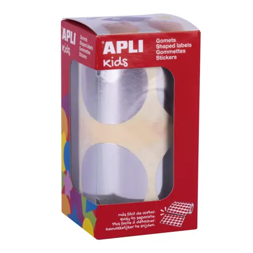 Rol stickers rond Ø 45 mm zilver - Apli