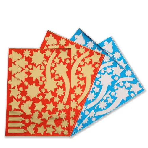 Kerststickers goud/zilver met verschillende motieven en maten, 4 vellen - Apli
