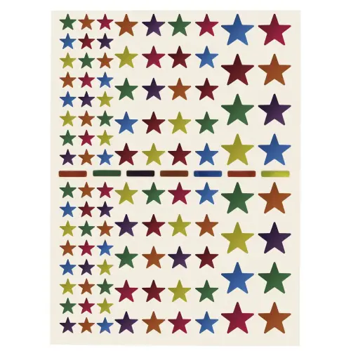 Metallic sterstickers in assorti kleuren, 6 vellen - Apli 
