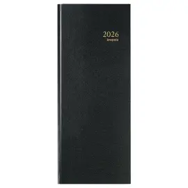 Dagagenda Brepols bank 1 volume 14,3x32,5 cm zwart 