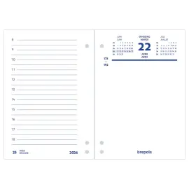 Tweetalige blokkalender FR/NL BREPOLS datum rechts - 8,4 x 12 cm 