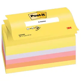 006 Blokken van 100 herpositioneerbare Z-Notes - Diverse kleuren 7,6 x 12,7 cm - POST-IT 