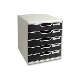 Archiefkast 5 laden Modulo - Zwart - Exacompta 